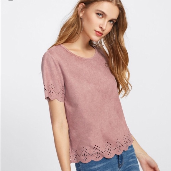 Shein Scalloped Blouse - Picture 6 of 8